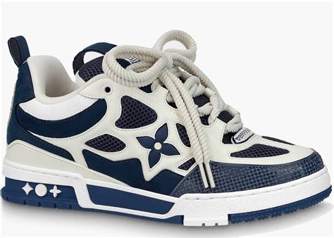 louis vuitton lv skate sneaker marine white|louis vuitton skateboard sneakers.